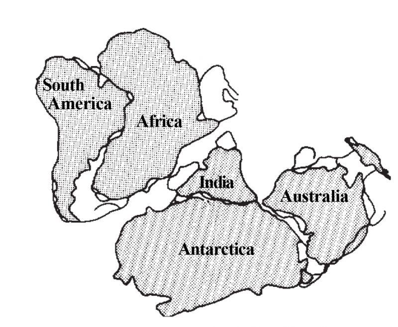 Map of Gondwana