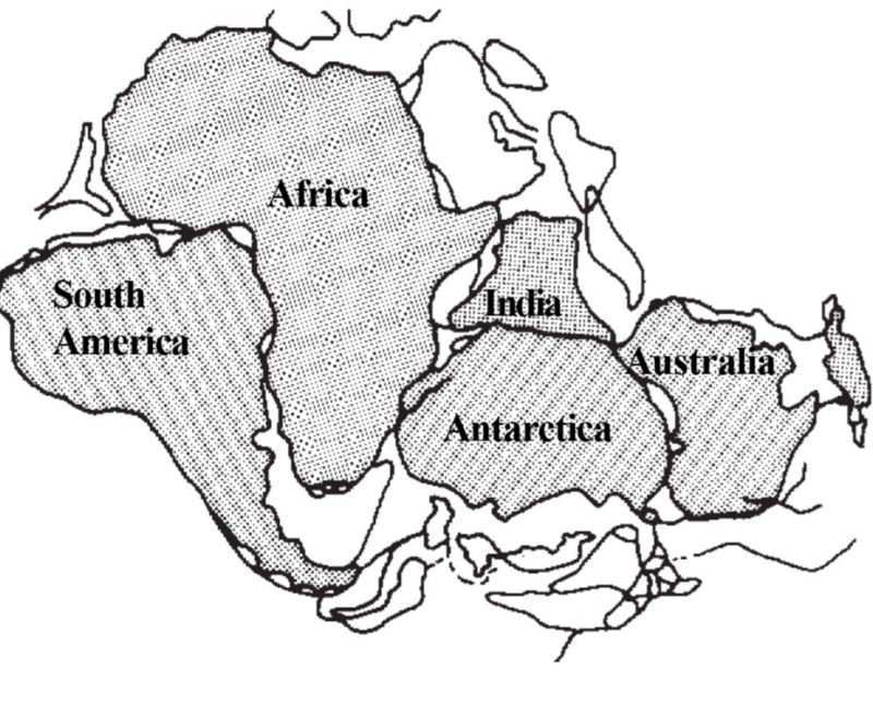 Map of Gondwana