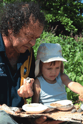 George Skeene and grandson, Andwelle (Photo: Lana Lopatich) 