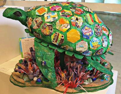 Isabella State Schoo's 'Eco Eddie' was named a runner-up in Wet Tropics Management Authority's 'Keep it Wild' eco-art competition. Photographer: Samuel Davis
